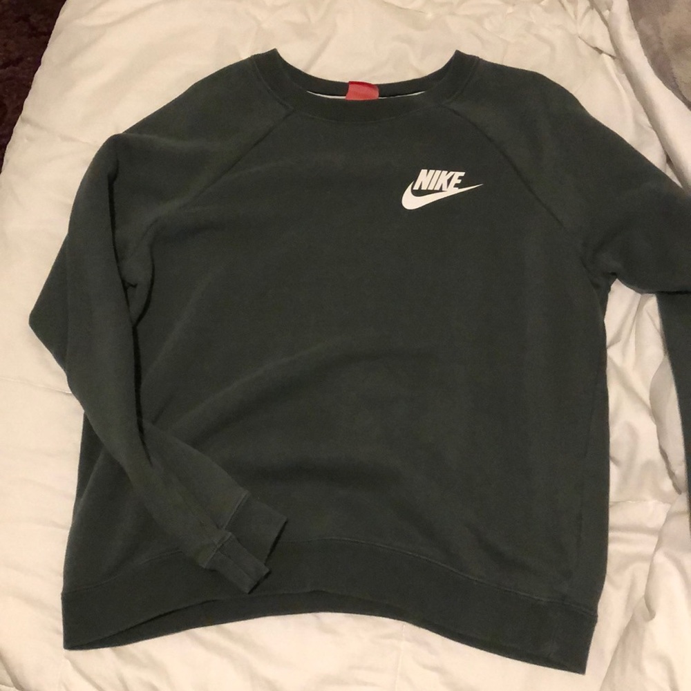 Army green Nike sweatshirt